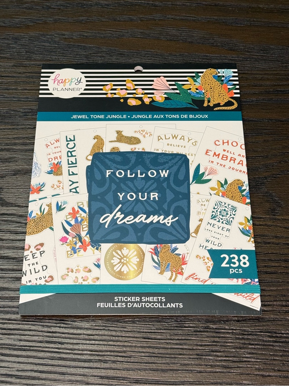 NEW Happy Planner Jewel Tone Jungle Large Sticker Book 238 Stickers